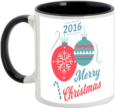 

AllUPrints Its December Its Christmas Ceramic Mug(325 ml), Black