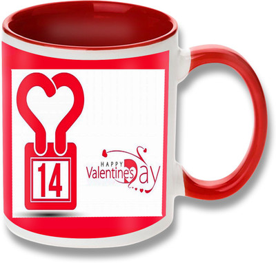

Heyworlds happy valentine day gifts 106 Ceramic Mug(325 ml), Multicolor