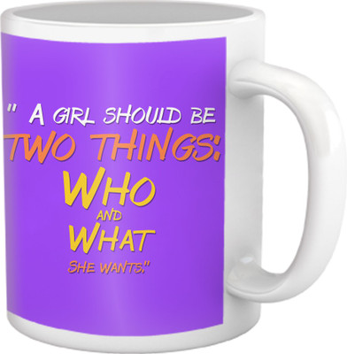 46% OFF on TIED RIBBONS A Girl Should Be Coffee Ceramic Coffee Mug(350 ml)