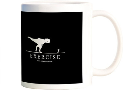 

Rangeele Inkers Exercise Some motivation required Ceramic Mug(300 ml), Multicolor
