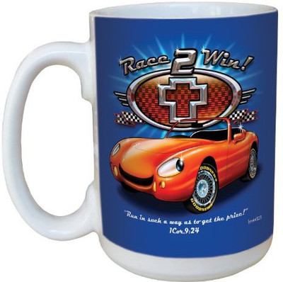 

Tree-Free Greetings Greetings lm44323 Race Car: 1 Corinthians 9:24 Ceramic with Full-Sized Handle, 15-Ounce Ceramic Mug(60 ml), Multicolor