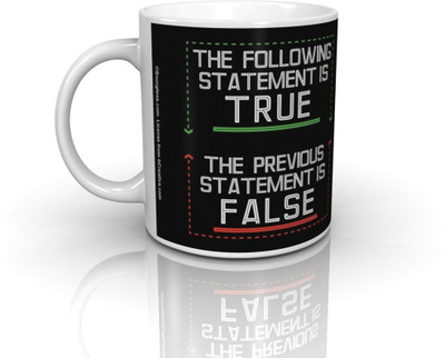 37% OFF on Bcreative The Following Statement Is True Previous False (Officially Licensed) Ceramic Coffee Mug(350 ml) 37% OFF on Bcreative The Following Statement Is True Previous False (Officially Licensed) Ceramic Coffee Mug(350 ml)