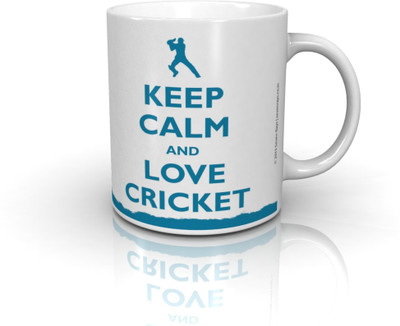 

Seven Rays Keep Calm & Love Cricket Ceramic Mug(250 ml)