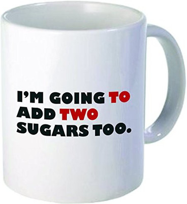 Rikki Knight LLC Knight I'M Going To Add Two Quote Holiday Style 11 oz Ceramic Coffee Cup Ceramic Mug(60 ml), Multicolor