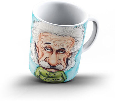 

Ucard Einstein Caricature811 Bone China, Ceramic, Porcelain Mug(325 ml), Multicolor