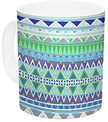 

Kess InHouse InHouse Nika Martinez Emerald Chenoa Ceramic Coffee, 11 oz, Multicolor Ceramic Mug(60 ml)