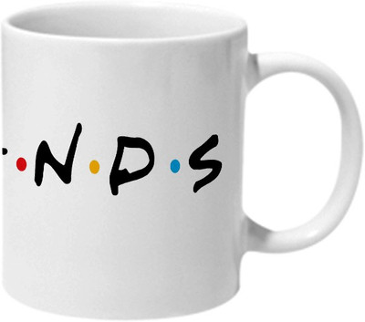 

Mooch Wale Friends Logo Ceramic Mug(325 ml), Multicolor