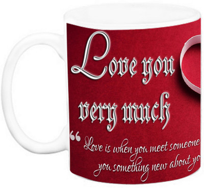 EFW VALENTINE DAY - "Love You Very Much" Ceramic Mug(325 ml), Multicolor