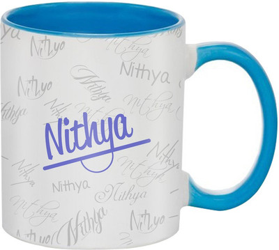 

SKY TRENDS Nithya Birthday Gift Coffee 350 ML Ceramic Mug(350 ml), Multicolor