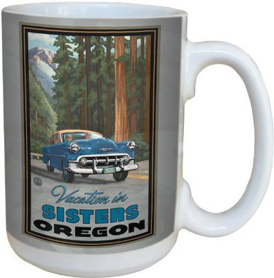 

Tree-Free Greetings Greetings lm43209 Vintage Sisters Oregon Road Trip by Paul A. Lanquist Ceramic with Full-Sized Handle, 15-Ounce, Multicolored Ceramic Mug(60 ml), Multicolor