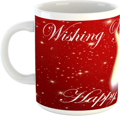 

Deeher Gifts Happy Diwali Design31 Ceramic Mug(330 ml), Multicolor