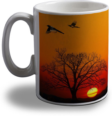 

Artifa Birds During Sunset Porcelain, Ceramic Mug(350 ml), Multicolor