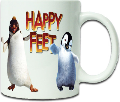 

Maison N Mode Happy Feet Coffee Ceramic Mug(330 ml), Multicolor