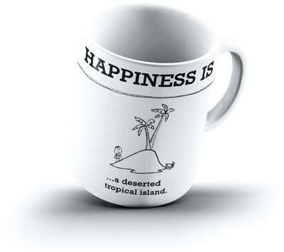 

Ucard Happiness Is1661 Bone China, Ceramic, Porcelain Mug(325 ml), Multicolor