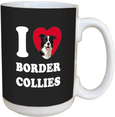 

Tree Free Free Greetings LM45013 I Heart Border Collies Ceramic with Full-Sized Handle, 15-Ounce Ceramic Mug(60 ml), Multicolor