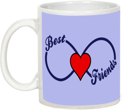 

AllUPrints Friendship Day Gifts - Best Loves Friend Ceramic Mug(325 ml), White