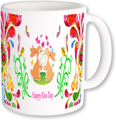 

PhotogiftsIndia Happy Kiss Day 01 Ceramic Mug(325 ml), Multicolor