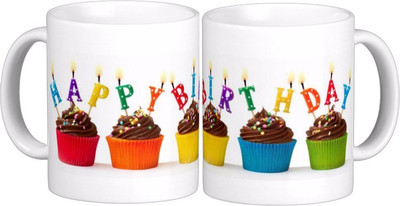 

Exoctic Silver Happy Birthday To You : B'day 005 Ceramic Mug(300 ml), Multicolor