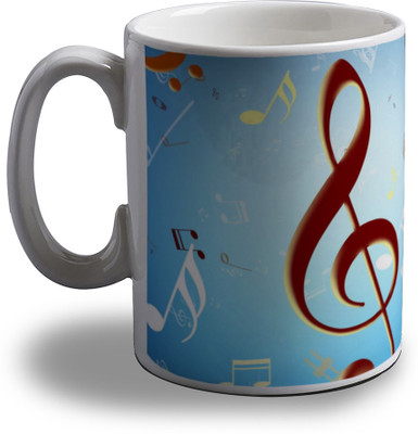 

Artifa Music Notation AMG0307 Porcelain, Ceramic Mug(350 ml), Multicolor
