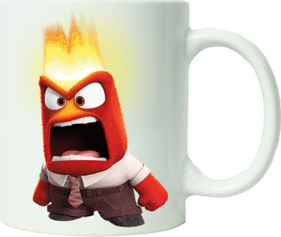 

Maison N Mode Anger Inside Out Coffee Ceramic Mug(330 ml), Multicolor