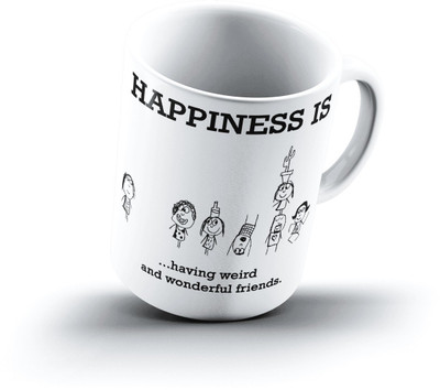 

Ucard Happiness Is1699 Bone China, Ceramic, Porcelain Mug(325 ml)