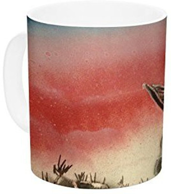 

Kess InHouse InHouse Infinite Spray Art Veteran's Day Red Blue Ceramic Coffee, 11 oz, Multicolor Ceramic Mug(60 ml)