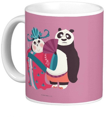 

Exoctic Silver Kung Fu Panda 26 Ceramic Mug(300 ml), Multicolor