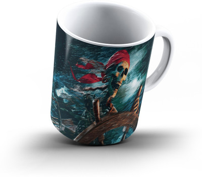 

Ucard Sea Pirate991 Bone China, Ceramic, Porcelain Mug(325 ml), Multicolor