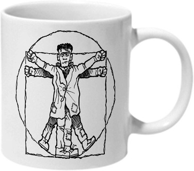 

Mooch Wale Frankenstein Pentagram Ceramic Mug(325 ml), Multicolor