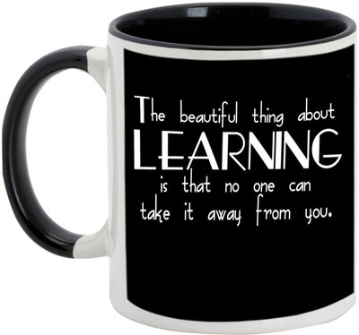 

AllUPrints What You Have Learned Can't Be Taken Away Ceramic Mug(325 ml), Black