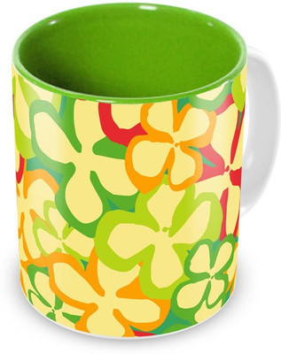 

Tuelip SK_Gp-IC-BeautifullFlowerPattern Ceramic Mug(350 ml), Multicolor