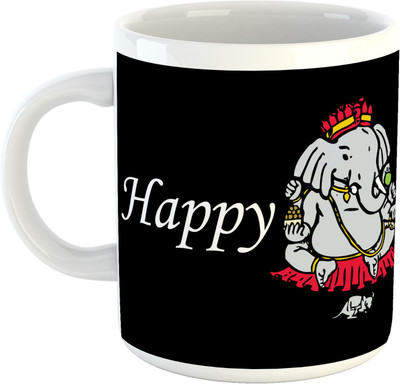 Deeher Gifts Happy Diwali Design16 Ceramic Mug(330 ml), Multicolor