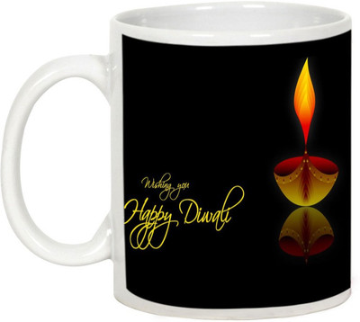 

AllUPrints Gifts For Diwali - Have An Amazing Deepawali Ceramic Mug(325 ml), White