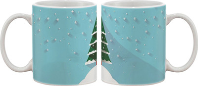 Artifa Christmas Tree In Snow Ceramic, Porcelain Coffee Mug(350 ml) Artifa Christmas Tree In Snow Ceramic, Porcelain Coffee Mug(350 ml)
