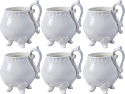 

Deseo Designer Porcelain Mug(130 ml, Pack of 6)