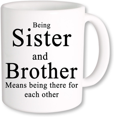 

PhotogiftsIndia Sister And Brother Gift Ceramic Mug(325 ml), Multicolor