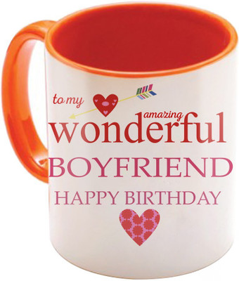 

SKY TRENDS Wonderful & Best Valentine Orange Gift For GirlFriend,Boyfriend,Husband,Wife,Friend Design Cod 003 Ceramic Mug(325 ml)