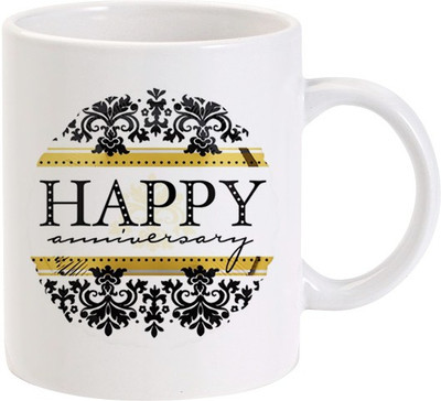 40% OFF on Lolprint Happy Anniversary Design Ceramic Coffee Mug(325 ml) 40% OFF on Lolprint Happy Anniversary Design Ceramic Coffee Mug(325 ml)