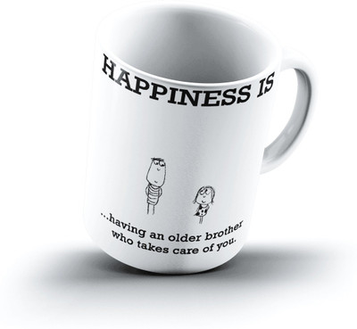 

Ucard Happiness Is1254 Bone China, Ceramic, Porcelain Mug(325 ml)