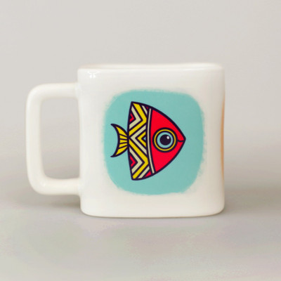 

Chumbak Fish Ceramic Mug(250 ml), Multicolor