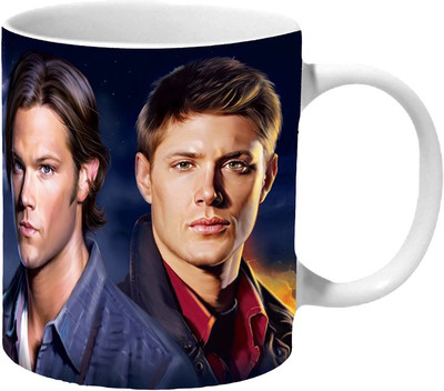 

Mooch Wale Supernatural Sam Dean Artwork Ceramic Mug(325 ml), Multicolor