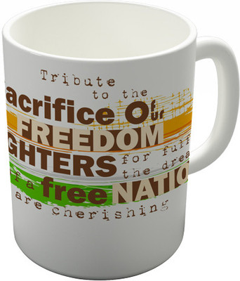 

Shaildha Republic-006 Ceramic Mug(350 ml), Multicolor