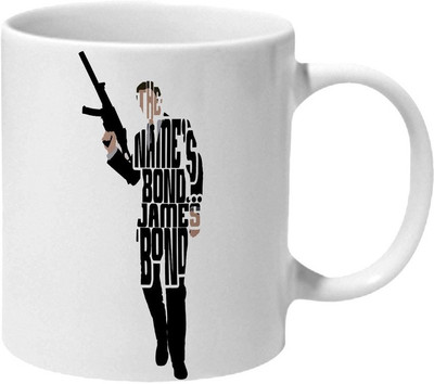 

Mooch Wale The Name Is Bond James Bond Ceramic Mug(325 ml), Multicolor