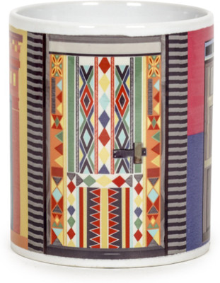 

Chumbak Crafted Doors Ceramic Mug(300 ml), Multicolor