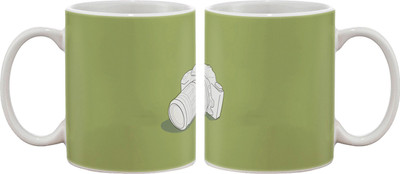 

Artifa Camera In Green Background Porcelain, Ceramic Mug(350 ml), Multicolor