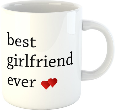 

Deeher Gifts best girlfriend ever Ceramic Mug(330 ml), Multicolor