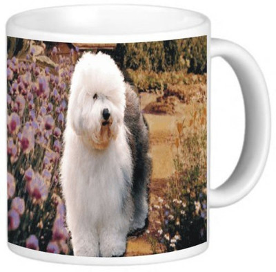 

Rikki Knight LLC Knight Photo Quality Ceramic Coffee, 11 oz, Old English Sheepdog Ceramic Mug(60 ml), Multicolor
