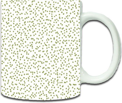 

Maison N Mode Leaf Effect Coffee Ceramic Mug(330 ml), Multicolor