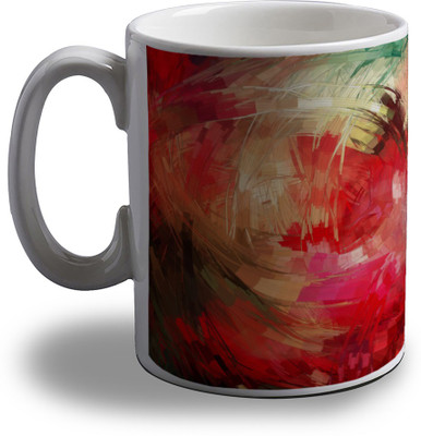 

Artifa Abstract Design Red And Green Amg0512 Porcelain, Ceramic Mug(350 ml), Multicolor