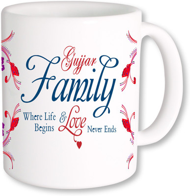 

PhotogiftsIndia Gujjar Family Ceramic Mug(325 ml), Multicolor